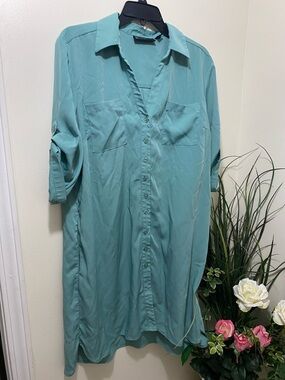 New York & Company Mint Green Blouse